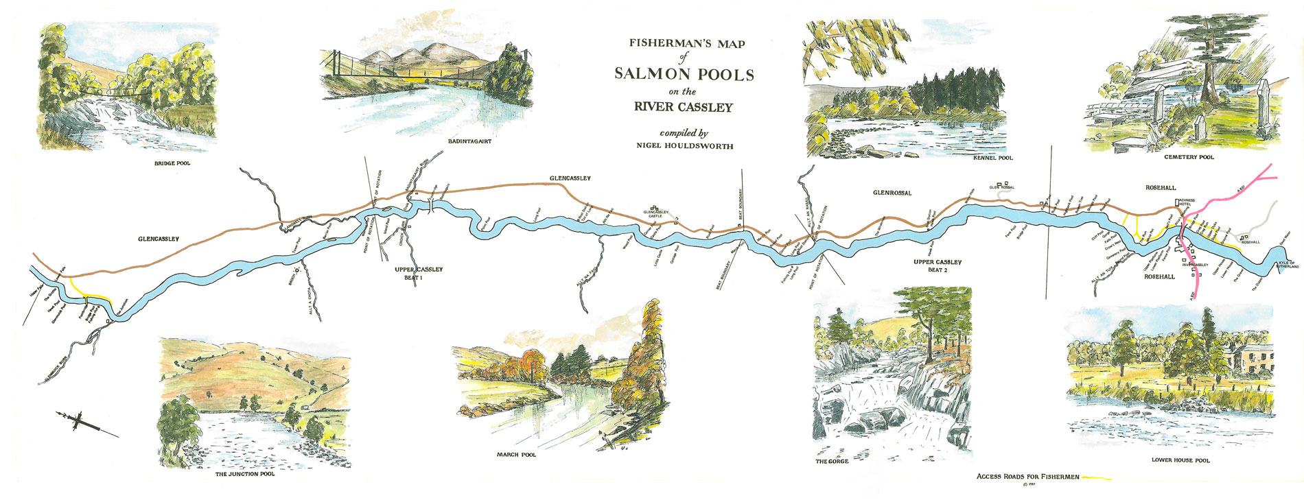Map of River Cassley